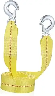 HORIALENCE Trailer Tow Strap High Durability Vehicle Strap with Dual Hooks Easy to Use Towing Rope for Trucks Rvs Emergency Situations Reliable Automotive Accessory