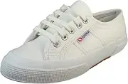 [Superga] Unisex 2750 Tumbled Leather Sneaker, White, EU39/US M6.5W8