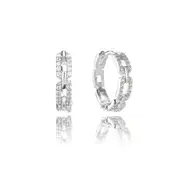 GODDESS LINK HOOP EARRINGS SILVER