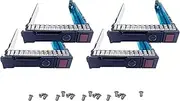 BestParts 4-Pack 2.5" SFF SAS SATA Drive Tray Caddy Compatible with HP Proliant Gen8 Gen9 Server DL360p DL360e DL380p DL380e DL385p DL320e DL160 DL560 ML350p SL270 SL230 BL460c with Screws