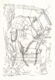 KERON GRANT SHE-SPAWN SCORCH ORIGINAL COMIC COVER PENCIL SKETCH