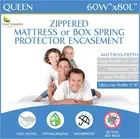 Queen Size Mattress or Box Spring Encasement (5" to 8" Depth) - Low Profile Wate