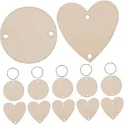 Homoyoyo 1set Tag Blanks for Projects Round Discs Heart Shapes Key for Wedding Christmas Birthday Decor and Calendar Plaque Accessories