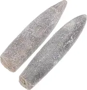 HEATSHAKING 2pcs Natural Belemnite Specimens for Education and Decoration Authentic Geological for Teaching and Paleontology Studies Tactile Learning Resource for Students