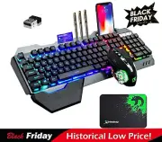 MAGICREFINER K680 3-in-1 Wireless Gaming Keyboard and Mouse Set with LED Backlit