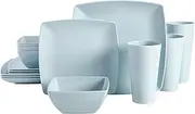 Gibson 99898.16R Soho Matte Plastic Melamine Dinnerware Set 16 Piece Mint