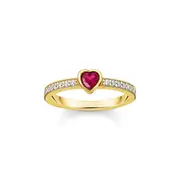 Buy Solitaire ring with red heart-shaped stone by Thomas Sabo online - THOMAS SABO Australia