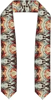 [EdWal] Marble Mixed Brown print Graduation Stole and Sash Class for Unisex Adult Honor Stole Honor Stole of 2025