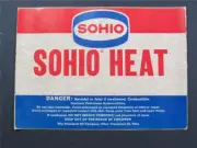 OLD VINTAGE STANDARD OIL & GAS Co~ SOHIO HEAT ~FUEL TANK DECAL STICKER 1960's