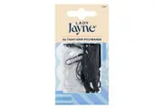 Lady Jayne Clear & Black Snagless Elastomer Elastics - 50 Pack