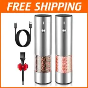 Rechargeable Electric Salt and Pepper Grinder Set - Modern Automatic Kitchen ...