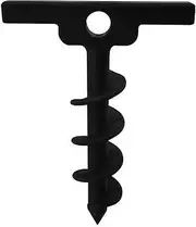 Tent Stake Anchor Sand Auger, Removable Camping Carport Canopy Tent Stakes, Heavy Duty Metal Auger Stakes Kit for Shed Tent Tree Dog High Wind Carports Camping (Black 1PCS)