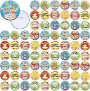 [Bonuci] 2 1/4 inches Pin for Happy Birthday Gifts Birthday Button Pinback Buttons for Happy Birthday Colorful Birthday Button Pins Party Birthday Pins for Adult Kid Birthday Party Supplies, 12 Styles