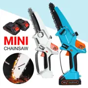 6" Cordless Mini Electric Chainsaw Chain Saw Wood Cutter W/battery+charger