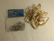 Drapery Pin On Hooks And Tie Backs New Old Stock