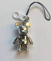 TOY2R Metallic/Chrome Finish Plastic Bear Articulated Limbs Phone Keychain Charm