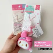 Sanrio MY MELODY Bundle / 2 Acrylic Charm and 1 Plush Charm