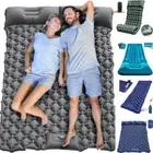 Double/Single Camping Sleeping Pad Thick Self Inflating Air Bed Hike Mattress