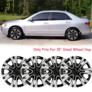 15" 4Pcs Hubcaps Wheel Cover fits R15 Tire Steel Rim For Honda Accord 2004-2007