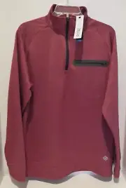 Men's Zelos Rose Color Pullover -Wicking- 1/4 Zip - Size M - MSRP $49.50- NWT