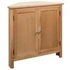 Solid Oak Wood Corner Cabinet Storage Shelf Stand 78cm Multi Colours vidaXL
