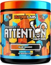 Faction Labs Attention Cheat Mode Blue Mango 30 Serves