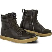 Blake Perforated Brown Motorcycle Shoes
