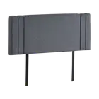 Palermo Grey Linen Fabric Double Deluxe Headboard Bedhead