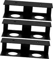 HORIALENCE 3Pcs Under Desk Laptop Mount Holder Black Metal Shelf for Ergonomic Storage Easy Installation Space Saving Design Versatile Clamp for Office Use Optimizes Workspace