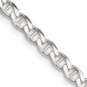 22 Inch Sterling Silver 4.0mm D/C Flat Anchor Curb Chain