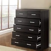 6 Chest of Drawers Andes Walnut Storage Furniture Bedroom Organizer Modern Design