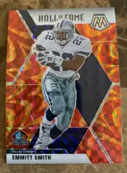 2020 Mosaic Football Emmit Smith "Hall of Fame" ORANGE REACTIVE PRIZM REFRACTOR