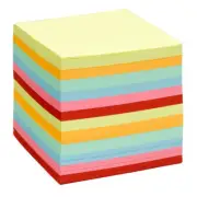 Folia Sticky Note Loose Refill 9x9x9cm Assorted Colours