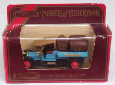 MATCHBOX Y-26 1918 CROSSLEY LOWENBRAU BEER LORRY NEW FACTORY BOXED, 1:35