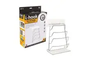 I-Hook Wall Suction Stainless Steel Pot Lid Holder Storage Organiser Silver