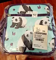 Pottery Barn Kids Girls Mackenzie Panda Lunchbox NWT, Reads "Skylar"