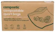 Compostic Bags Storage Compostable Quart 20 Bags (Pack of 12)