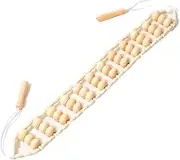 Rope Back Massager - 47.2 Inches Massager Tool for Back, Neck, Legs, Waist, Wooden Massage Roller
