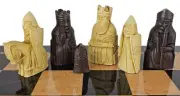 Berkeley LARGE Brown Isle of Lewis Medieval Times Chess Men Set No Board