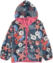 [Caihoyu] Toddler Girl Sherpa Jacket Lightweight Zip Up Toddler Boy Coat