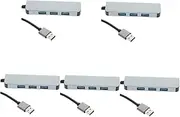 Gatuida 5pcs USB Hub USB a Extender Hub for Laptop Extension Cord Adapter Computer Adapter Computers Laptops Laptop Extender USB to Multiple USB USB Connector Aluminum Alloy