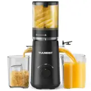 Juicer Machines, Cold Press Juicer with 5.3" Extra Large Feed Chute Fit Black