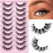 Lashes Natural Look False Eyelashes Anime Lashes Mink Wispy Spiky 3D Volume