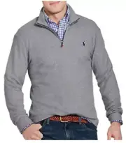POLO RALPH LAUREN Half Zip Jumper Rib Troyer Sweater Sweatshirt Pulli Pullover S