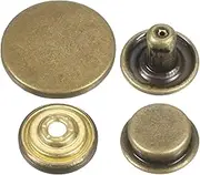 uxcell 60 Sets Press-Stud Cap Buttons 20mm Metal Snap Fastener Alloy Sew-on Snap Buttons for Bag Leathers Marine Boat Canvas, Bronze