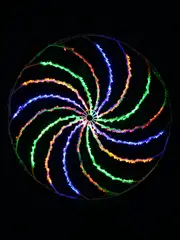 Multi Colour LED Spiral Catherine Wheel Firework String Light Silhouette - 91cm