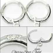 Sterling Silver 925 earring closed loops hoops hallmarked secure jewellery 1 pr