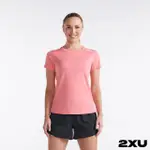 【2XU】女 AERO運動短袖上衣(蜜桃粉/反光白)