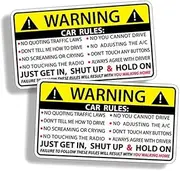 XTRAYXRAY Car Safety Warning Rules Decal Sticker Passenger Rules Car Styling Car Decal Funny Window Bumper Decal Sticker Suitable for Cars, Trucks 2Pcs