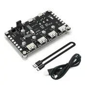 4 Port USB 2.0 Hub with 3528 colorful LED and auxiliary power for Keyboard, Mous